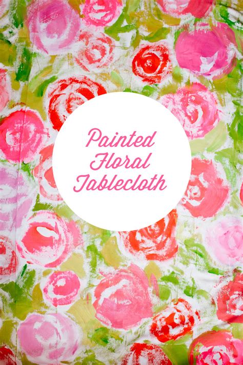 This is also a prime example of why i include food in my diy fashion inspirations. Painted Floral Tablecloth