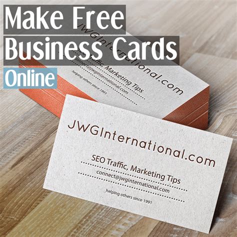 Business cards design with vistaprint: Make Free Business Cards Online - JWGInternational