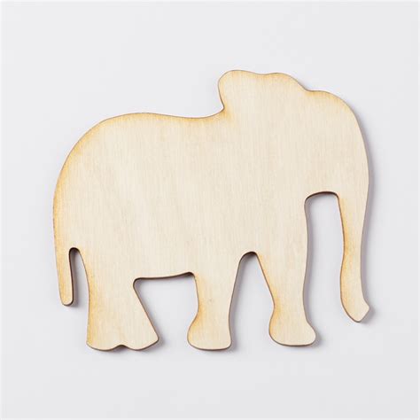 Unfinished Wood Elephant Cutout All Wood Cutouts Wood Crafts