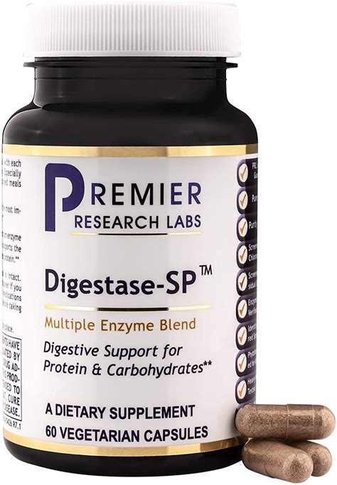 Digestase Sp Tm 60 Capsules Vegan Product Multi Enzyme Formula For