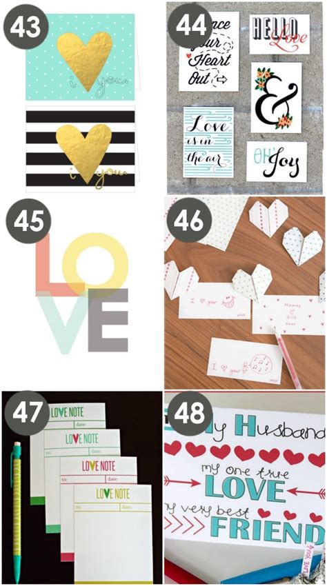 100 Free Printable Love Notes