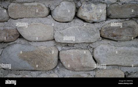 Neatly Stacked Rough Cut Stone Wall Seamless Texture Background Stock