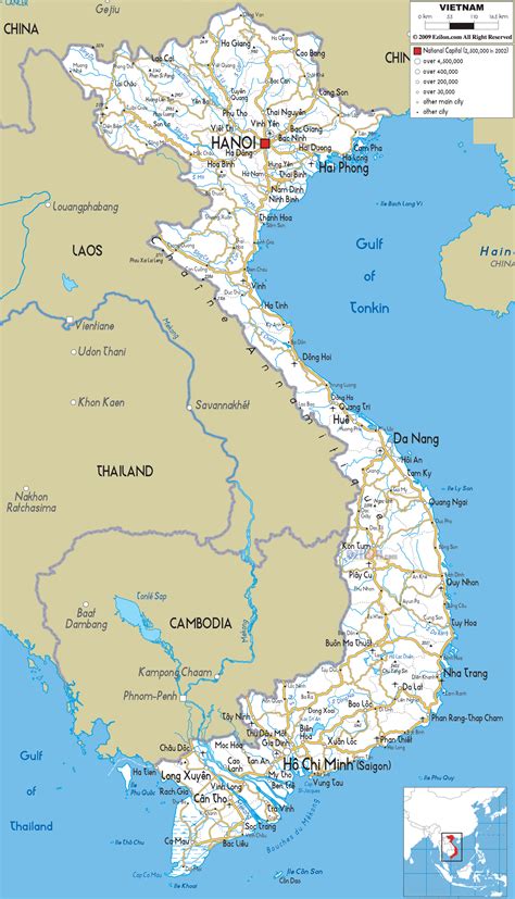 Detailed Clear Large Road Map Of Vietnam Ezilon Maps