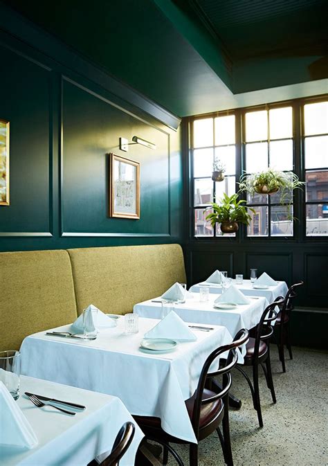 Most banquette seating can either be fixed against walls or positioned freestanding. La Banane | Banquette seating restaurant, Bistro style ...
