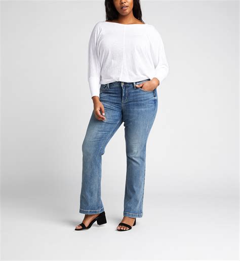 Suki Mid Rise Bootcut Jeans Plus Size Silver Jeans Us