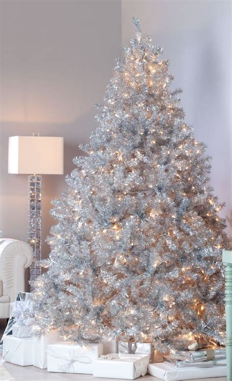 2030 White Christmas Tree With Red And Silver Decorations