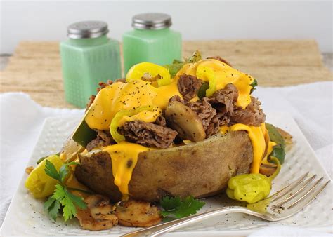 Transfer the browned cube steaks to a covered casserole dish. Loaded Philly Cheesesteak Baked Potato