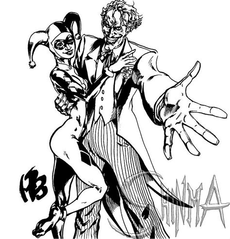 Joker Coloring Pages With Harley Quinn Coloring Pages