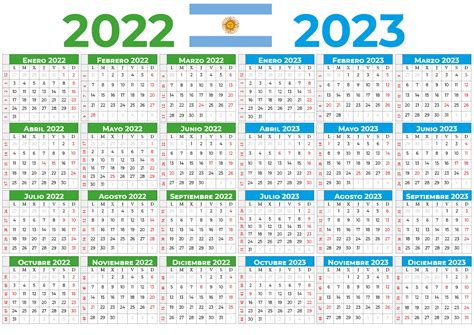 Calendario 2022 Y 2023 Para Imprimir Reverasite