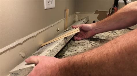 How To Safely Remove Granite Backsplash Youtube