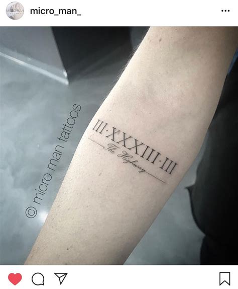 Tattoo With Roman Numerals Script And Fine Line Roman Numeral Tattoos