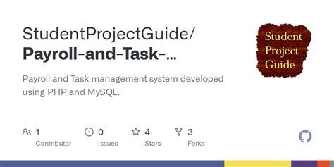 Github Studentprojectguidepayroll And Task Management System