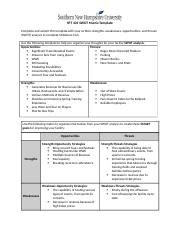 SPT Final Project Milestone Two SWOT Analysis Xxx Docx SPT SWOT Matrix Template