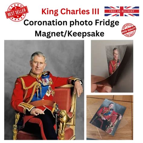 Royal Collectible King Charles Iii Coronation Photo Fridge Magnet