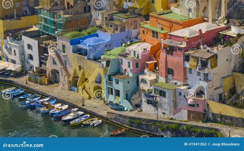Colorful Houses Of Procida Italy Editorial Stock Photo Image Of
