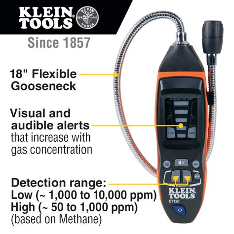 Combustible Gas Leak Detector Et120 Klein Tools For Professionals