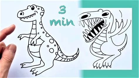 Cum Desenezi Un Dinozaur Ca In Desene Animate Youtube