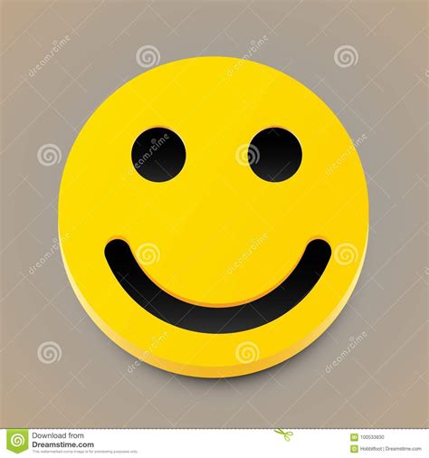 Modern Yellow Laughing Happy Smile Vector Stock Vector Illustration