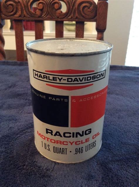 Harley Davidson Racing Motorcycle Oil Can Qt Rare Collectible Vintage