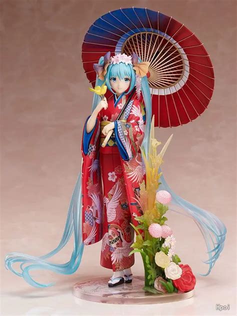 buy anime hatsune miku action figure kimono miku 1 8 scale model dolls