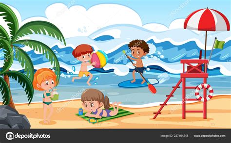 cartoon beach scene clipart 20 free cliparts download images on clipground 2024