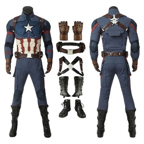 Captain America Costumes Avengers Endgame Steve Rogers Cosplay Costumes Champion Cosplay