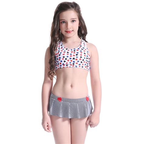 Buy Girls Bikini With Skirt Summer Swimsuit Lovely