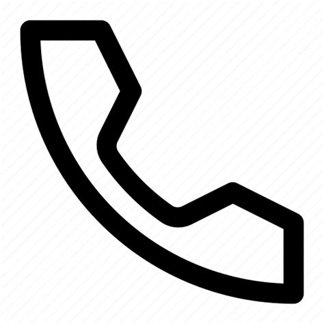 Outlined, phone, rounded icon - Download on Iconfinder png image