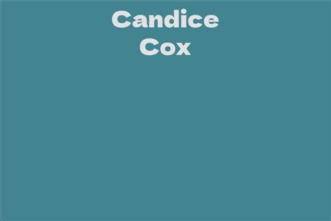 Candice Cox Facts Bio Career Net Worth AidWiki