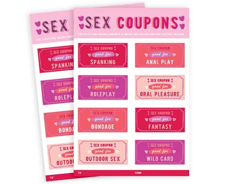 Sex Coupons Valentines Day T Instant Download Coupons Etsy