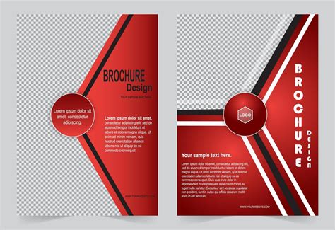 Red Business Or Corporate Template Set Brochure Design 1107326 Vector