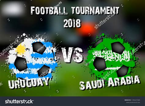 Soccer Game Uruguay Vs Saudi Arabia Football Royalty Free Stock