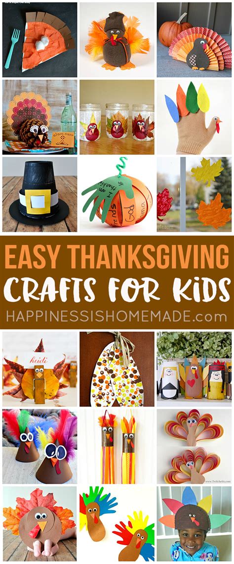 Easy Thanksgiving Crafts For Kids To Make Happiness Is Homemade