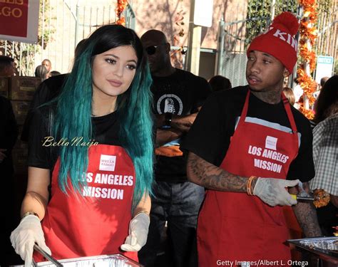 Kylie Jenner And Rumoured Boo Tyga Volunteer To Feed The Homeless Bellanaija