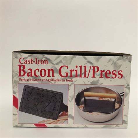Norpro Bacon Grill Press Cast Iron Use For Grilled Sandwiches