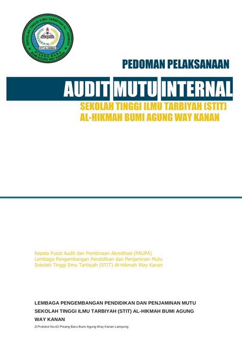 Pdf Pedoman Pelaksanaan Audit Mutu Internal Dokumentips