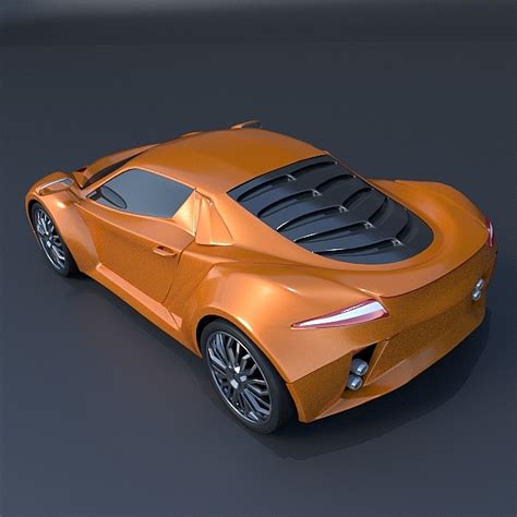 Nexeno Concept Car Blender 3d Model Flatpyramid