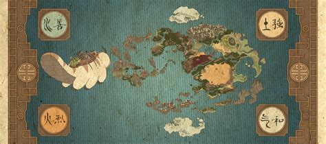 Map Of Avatar Last Airbender World Mozlc