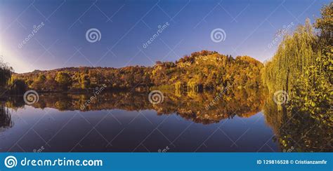 Beautiful Landscape Autumn Forest And Lake Stock Photo Image Of