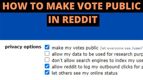 How To Make Vote Public On Reddit YouTube