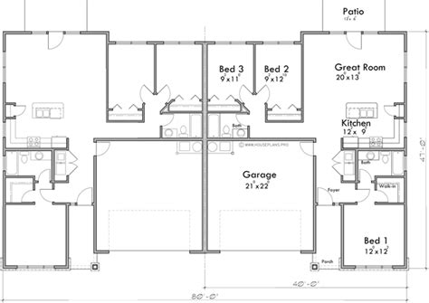 Duplex Floor Plans Garage Floor Plans Two Car Garage Building