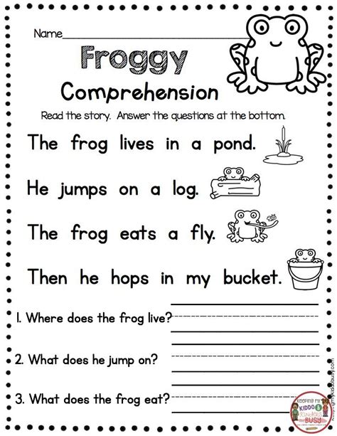 Short Reading Passages For Kindergarten With Questions