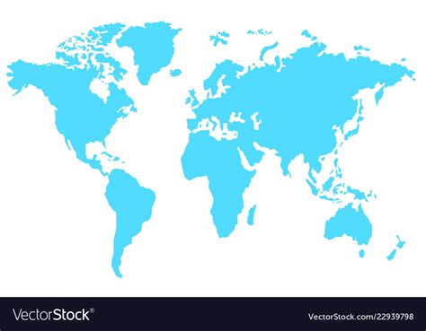 Blue And White World Map With Countries