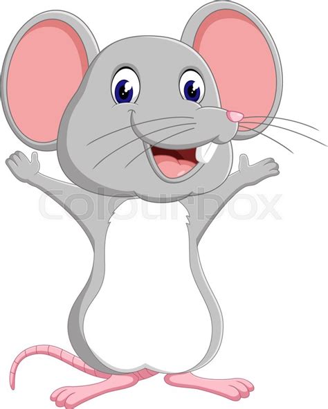 Illustration Of Cute Mouse Cartoon Stock Vector Colourbox