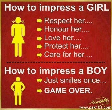 Please tell me how to impress a guy and make him fall for me. Funny Picture How To Impress A Girl | Pak101.com