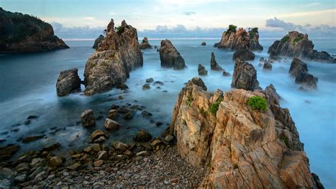 Gigi Hiu Rock Formation At Kelumbayan Beach Lampung Sumatra