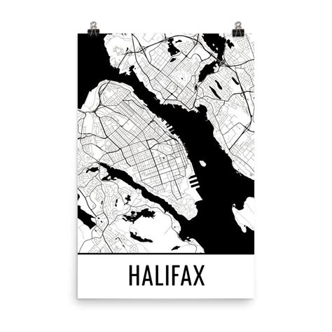 Halifax Ns Street Map Poster Halifax Map Map Art Map Art T