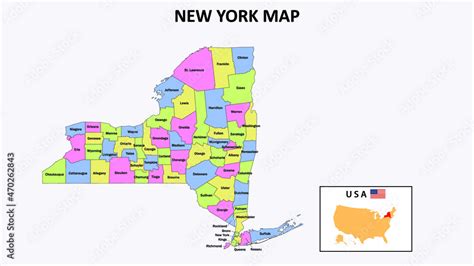 New York Map District Map Of New York In District Map Of New York In