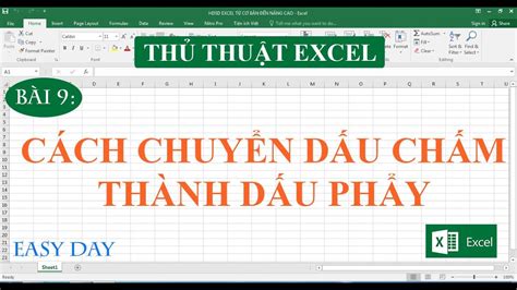 B I C Ch Chuy N D U Ch M Th Nh D U Ph Y Trong Excel Youtube