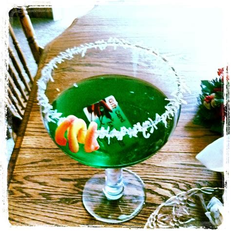 Giant Margarita Glass Filled With Jello T Card Buried Inside Coconut On Rim Held On With